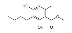 5-n-Butyl-4,6-dihydroxy-2-methyl-pyridin-3-carbonsaeuremethylester结构式