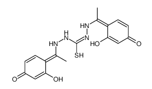 1,3-bis[1-(2-hydroxy-4-oxocyclohexa-2,5-dien-1-ylidene)ethylamino]thiourea结构式