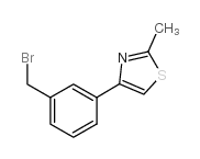 4-[3-(溴甲基)苯基]-2-甲基-1,3-噻唑结构式