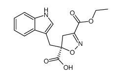 ethyl (3S)-5-(3-indolylmethyl)-5-carboxy-4,5-dihydroisoxazole-3-carboxylate Structure