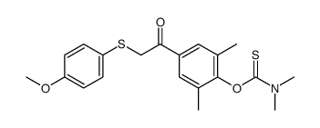 Carbamothioic acid, dimethyl-, O-[4-[[(4-methoxyphenyl)thio]acetyl]-2,6-dimethylphenyl] ester结构式