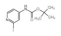(2-碘吡啶-4-基)氨基甲酸叔丁酯结构式