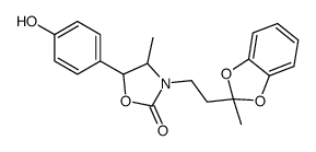5-(4-Hydroxyphenyl)-4-methyl-3-(2-(2-methyl-1,3-benzodioxol-2-yl)ethyl )-2-oxazolidinone picture