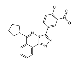 3-(4-chloro-3-nitrophenyl)-6-pyrrolidin-1-yl-[1,2,4]triazolo[3,4-a]phthalazine结构式
