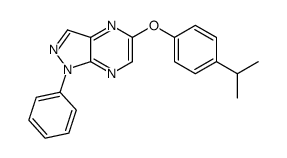 1-phenyl-5-(4-propan-2-ylphenoxy)pyrazolo[3,4-b]pyrazine结构式