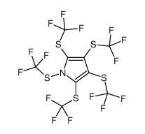 1,2,3,4,5-pentakis(trifluoromethylsulfanyl)pyrrole Structure