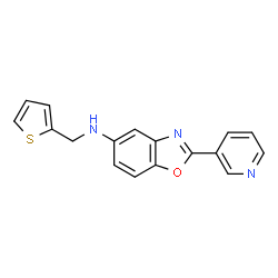 2-(pyridin-3-yl)-N-(thiophen-2-ylmethyl)-1,3-benzoxazol-5-amine Structure
