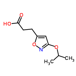 3-(3-Isopropoxy-1,2-oxazol-5-yl)propanoic acid结构式