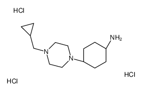 Cyclohexanamine, 4-[4-(cyclopropylmethyl)-1-piperazinyl]-, (Hydrochloride) (1:3), trans- picture