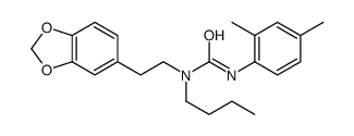 1-[2-(1,3-benzodioxol-5-yl)ethyl]-1-butyl-3-(2,4-dimethylphenyl)urea结构式