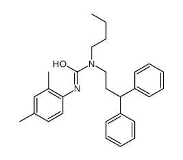 1-butyl-3-(2,4-dimethylphenyl)-1-(3,3-diphenylpropyl)urea结构式