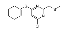 [1]Benzothieno[2,3-d]pyrimidine, 4-chloro-5,6,7,8-tetrahydro-2-[(methylthio)methyl]结构式