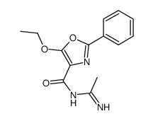 N-(1-aminoethylidene)-5-ethoxy-2-phenyl-1,3-oxazole-4-carboxamide结构式