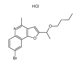 8-Bromo-2-(1-butoxy-ethyl)-4-methyl-furo[3,2-c]quinoline; hydrochloride结构式