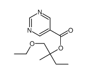(1-ethoxy-2-methylbutan-2-yl) pyrimidine-5-carboxylate Structure