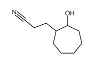 3-(2-hydroxycycloheptyl)propanenitrile结构式