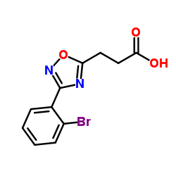 3-[3-(2-Bromophenyl)-1,2,4-oxadiazol-5-yl]propanoic acid结构式