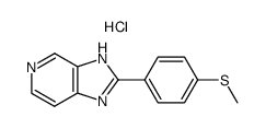 2-(4-Methylsulfanyl-phenyl)-3H-imidazo[4,5-c]pyridine; hydrochloride结构式
