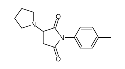 1-(4-methylphenyl)-3-pyrrolidin-1-ylpyrrolidine-2,5-dione结构式