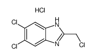 5,6-dichloro-2-chloromethyl-1H-benzimidazole, hydrochloride结构式