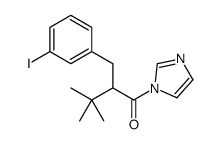 1-imidazol-1-yl-2-[(3-iodophenyl)methyl]-3,3-dimethylbutan-1-one结构式