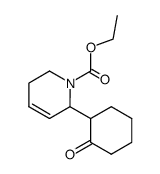 ethyl 5,6-dihydro-2-(2-oxocyclohexyl)-1(2H)-pyridinecarboxylate结构式