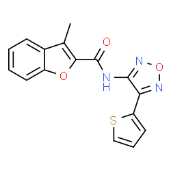 3-Methyl-N-[4-(2-thienyl)-1,2,5-oxadiazol-3-yl]-1-benzofuran-2-carboxamide Structure