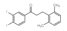 3',4'-DIFLUORO-3-(2,6-DIMETHYLPHENYL)PROPIOPHENONE结构式