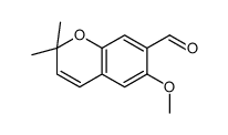 6-methoxy-2,2-dimethylchromene-7-carbaldehyde结构式