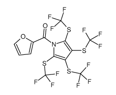 furan-2-yl-[2,3,4,5-tetrakis(trifluoromethylsulfanyl)pyrrol-1-yl]methanone结构式