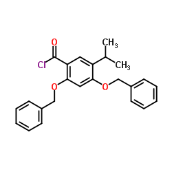 2,4-Bis(benzyloxy)-5-isopropylbenzoyl chloride结构式