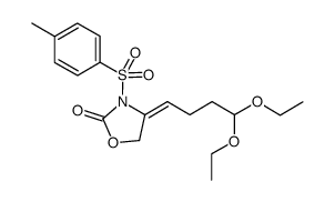 (E)-N-tosyl-4-(4',4'-diethoxybutylidene)-1,3-oxazolidin-2-one Structure