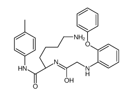 (2S)-6-amino-N-(4-methylphenyl)-2-[[2-(2-phenoxyanilino)acetyl]amino]hexanamide Structure