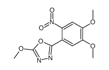 2-(4,5-dimethoxy-2-nitrophenyl)-5-methoxy-1,3,4-oxadiazole结构式