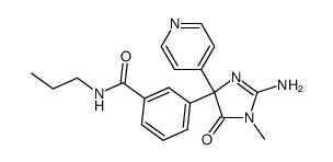 3-(2-amino-1-methyl-5-oxo-4-pyridin-4-yl-4,5-dihydro-1H-imidazol-4-yl)-N-propylbenzamide结构式