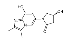 (4S)-4-hydroxy-1-(8-hydroxy-2,3-dimethylimidazo[1,2-a]pyridin-6-yl)-2-pyrrolidinone结构式