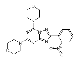 2-(2-(Hydroxy(oxido)amino)phenyl)-5,7-di(4-morpholinyl)[1,2,4]triazolo[1,5-a][1,3,5]triazine结构式