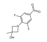 1-(2,6-difluoro-4-nitrophenyl)-3-methylazetidin-3-ol结构式