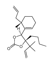 (4S,5S)-5-((S)-6-Allyl-6-methyl-cyclohex-1-enyl)-4-butyl-4-(1,1-dimethyl-allyl)-[1,3]dioxolan-2-one Structure