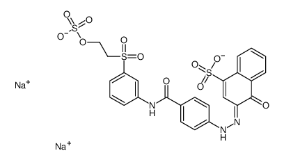 4-hydroxy-3-[[4-[[[3-[[2-(sulphooxy)ethyl]sulphonyl]phenyl]amino]carbonyl]phenyl]azo]naphthalene-1-sulphonic acid, sodium salt结构式