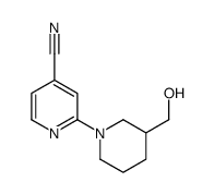 2-[3-(羟基甲基)-1-哌啶基]-4-氰基吡啶结构式