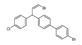 (Z)-4-bromo-4'-[3-bromo-1-(4-chlorophenyl)-1-propenyl]-1,1'-biphenyl Structure