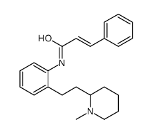 (E)-N-[2-[2-(1-methylpiperidin-2-yl)ethyl]phenyl]-3-phenylprop-2-enamide结构式