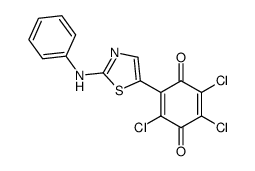 2,3,5-Trichloro-6-(2-phenylamino-thiazol-5-yl)-[1,4]benzoquinone Structure