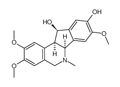 cis-2,3,8-trimethoxy-5,6,12α,13α-tetrahydro-11β-hydroxy-6-methyl-9-hydroxy-11H-indeno(1,2-c)isoquinoline Structure