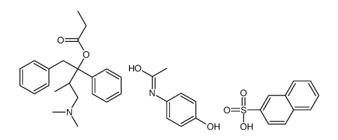 [(2S,3R)-4-(dimethylamino)-3-methyl-1,2-diphenylbutan-2-yl] propanoate,N-(4-hydroxyphenyl)acetamide,naphthalene-2-sulfonic acid结构式