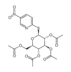 5-nitropyrid-2-yl 1-deoxy-1-mercapto-2,3,4,6-tetra-O-acetyl-β-D-glucopyranoside Structure