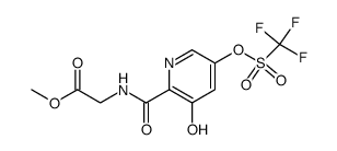 [(3-hydroxy-5-trifluoromethanesulfonyloxy-pyridine-2-carbonyl)-amino]-acetic acid methyl ester结构式