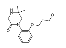 1-[2-(3-Methoxypropoxy)phenyl]-5,5-dimethylpiperazin-2-one结构式