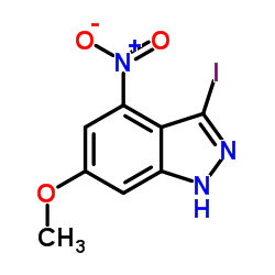 3-Iodo-6-methoxy-4-nitro-1H-indazole Structure